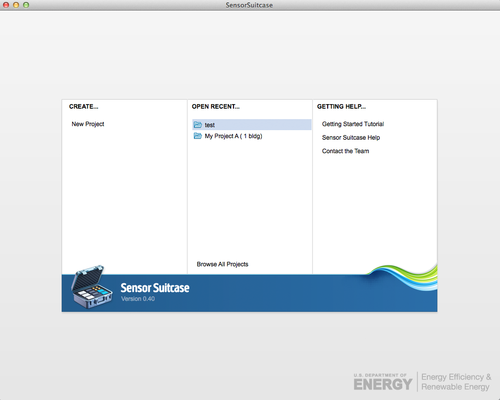 SensorSuitcase application screencapture
