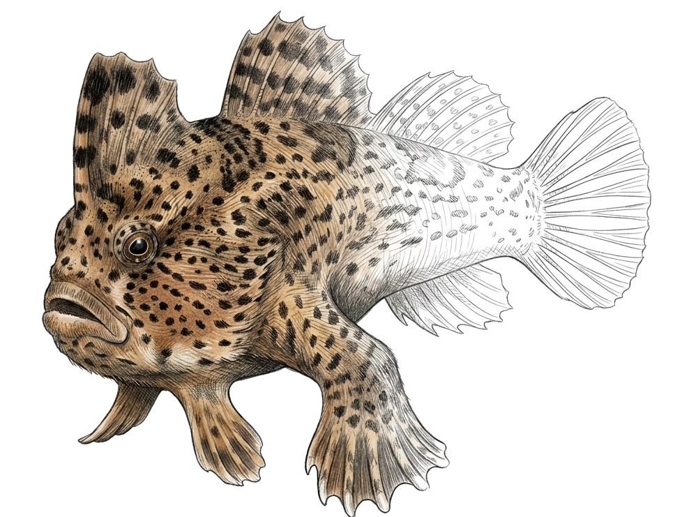 Spotted handfish illustration